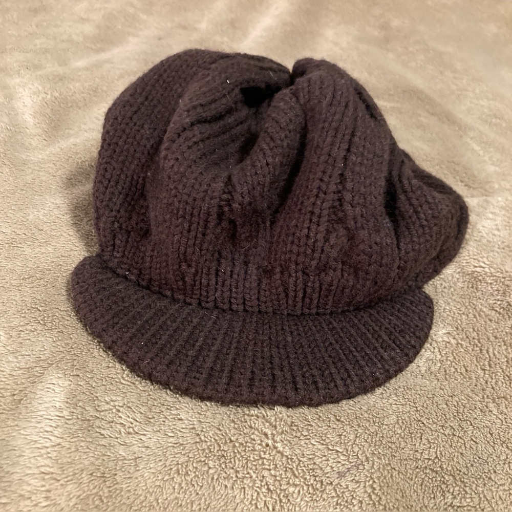 NWOT Betmar New York Vintage 80s Newsboy Beret Wool Blend Knit Brown OS